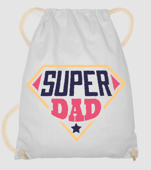 Super Tata model alb pe tricou