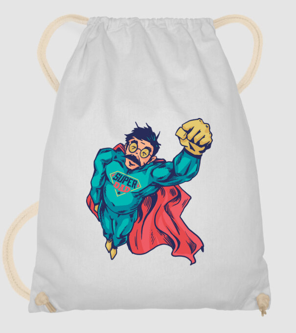 Super Tata model alb pe tricou