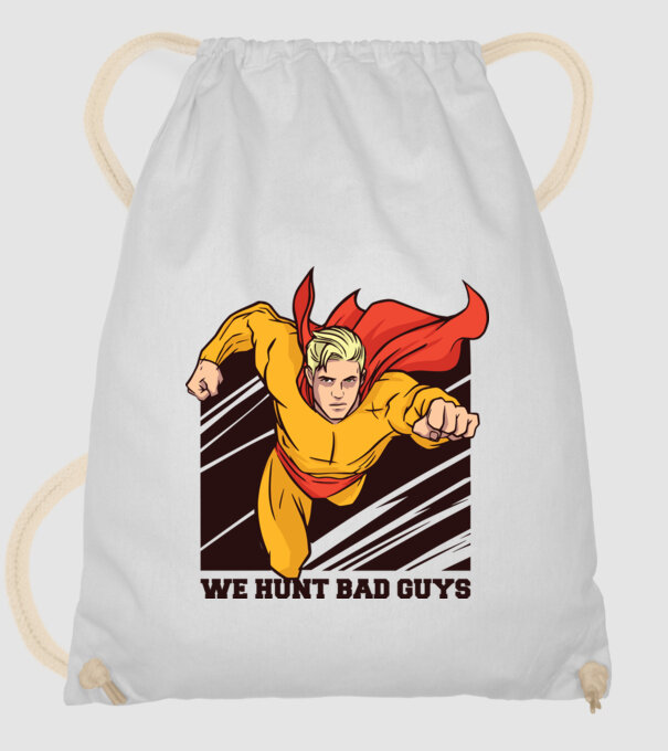 Supererou model alb pe tricou