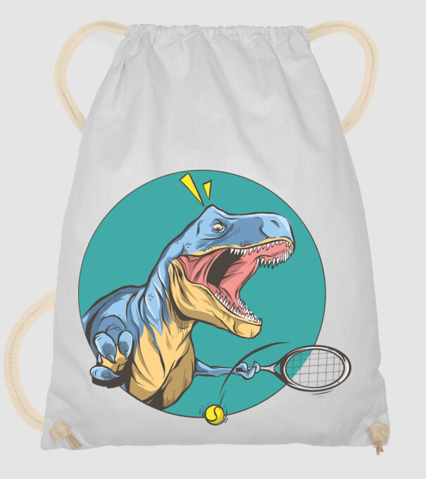 Dinozaur T-rex Tenis model alb pe tricou