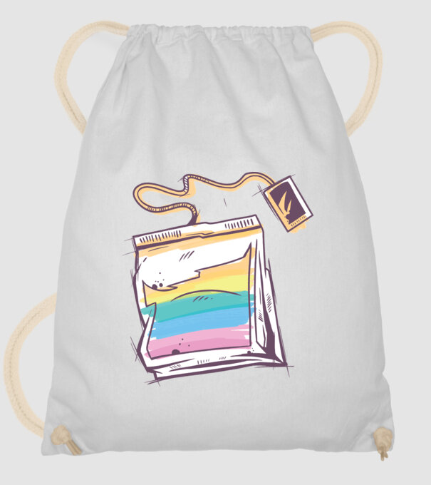 Filtru de ceai model alb pe tricou