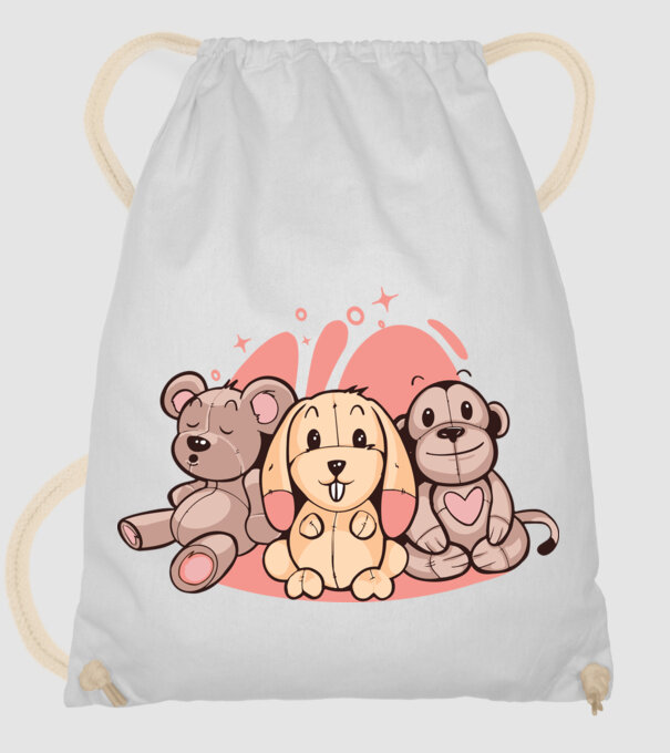 Animale Teddy model alb pe tricou