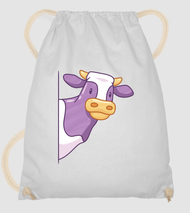 Vacă model alb pe tricou