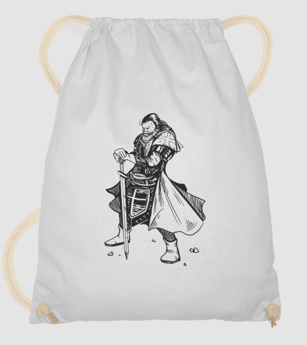 Cavaler Templier model alb pe tricou