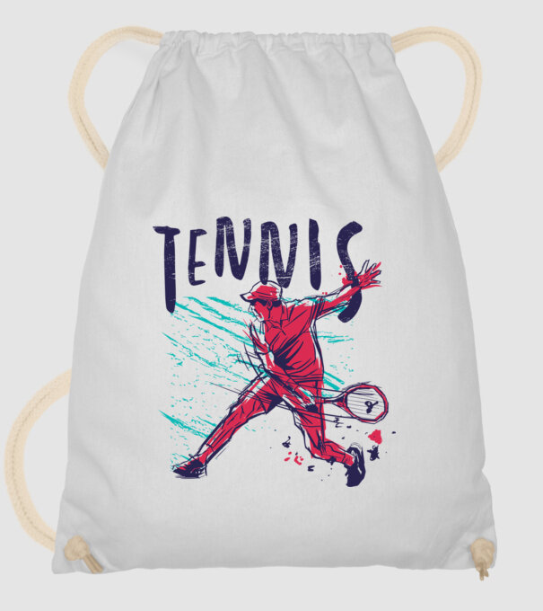 Tennis model alb pe tricou