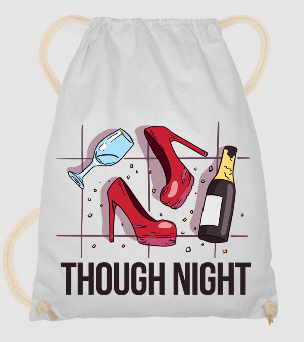 Though Night - seară grea model alb pe tricou