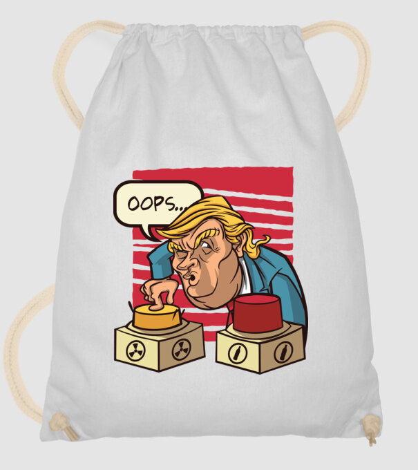 Trump Bombă nucleară model alb pe tricou