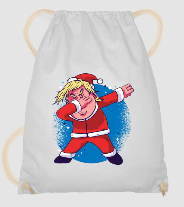 Trump Moș Crăciun dans DAB model alb pe tricou