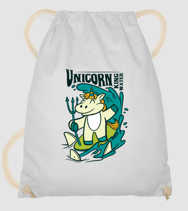 Unicorn regele apelor model alb pe tricou