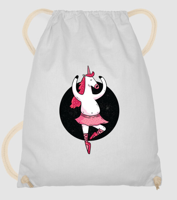 Unicorn Balet model alb pe tricou