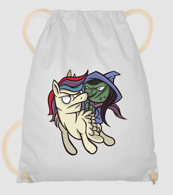 Unicorn vrăjitoare model alb pe tricou