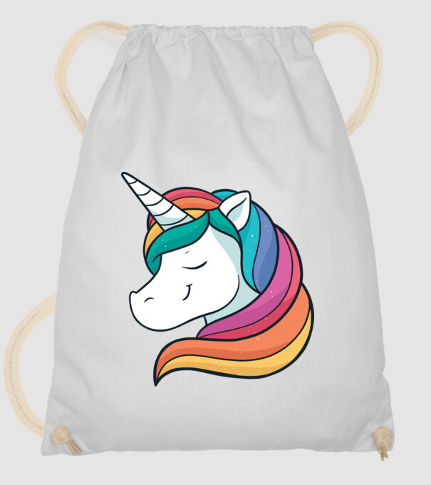 Cap de unicorn model alb pe tricou