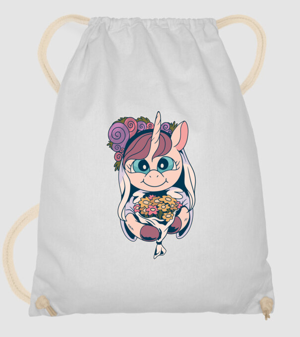 Unicorn Mireasă model alb pe tricou