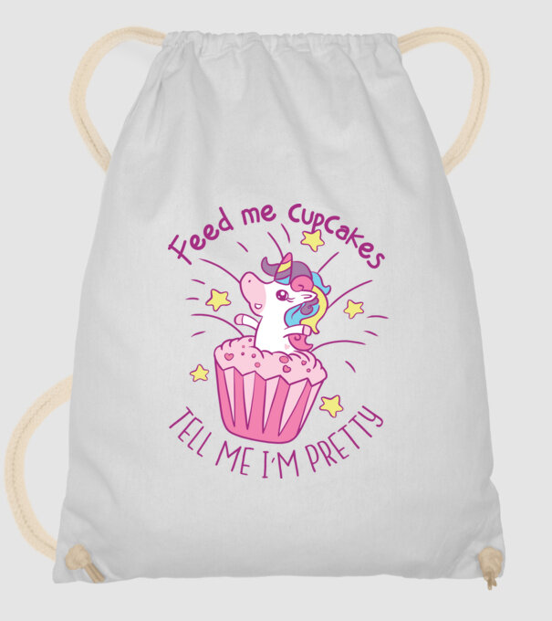 Unicorn Muffin model alb pe tricou