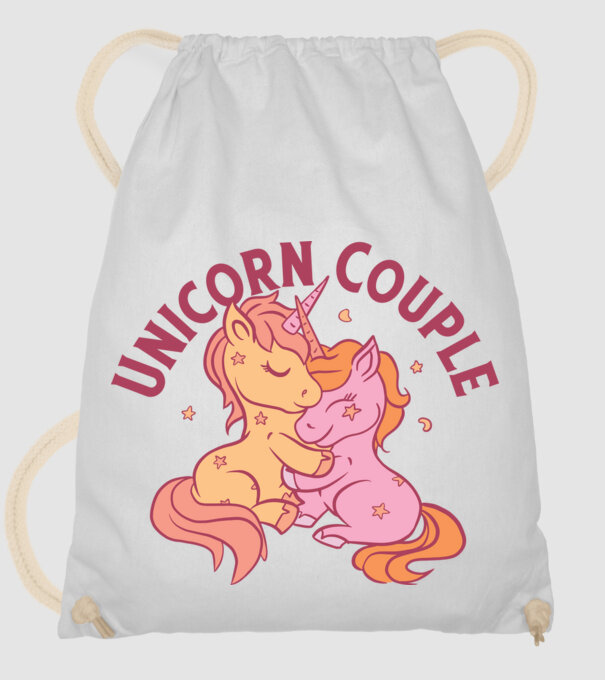 Pereche Unicorn model alb pe tricou