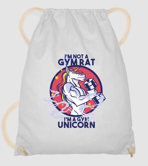 Unicorn antrenament cu haltere model alb pe tricou