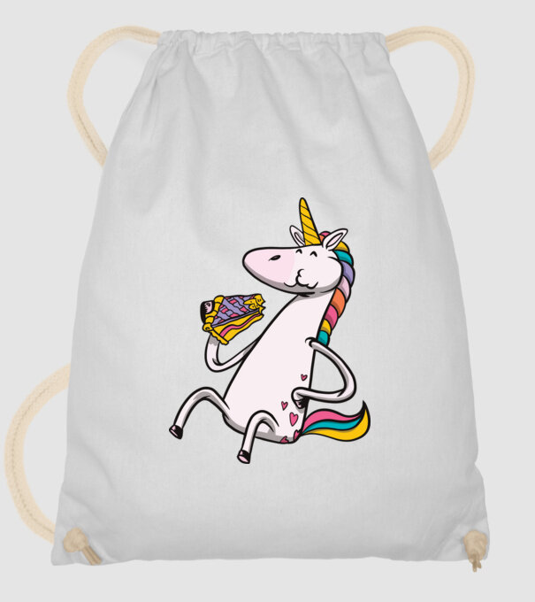 Unicorn cu prăjitură model alb pe tricou