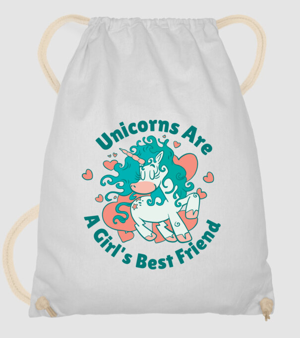 Unicornii sunt cei mai buni prieteni ai fetelor model alb pe tricou