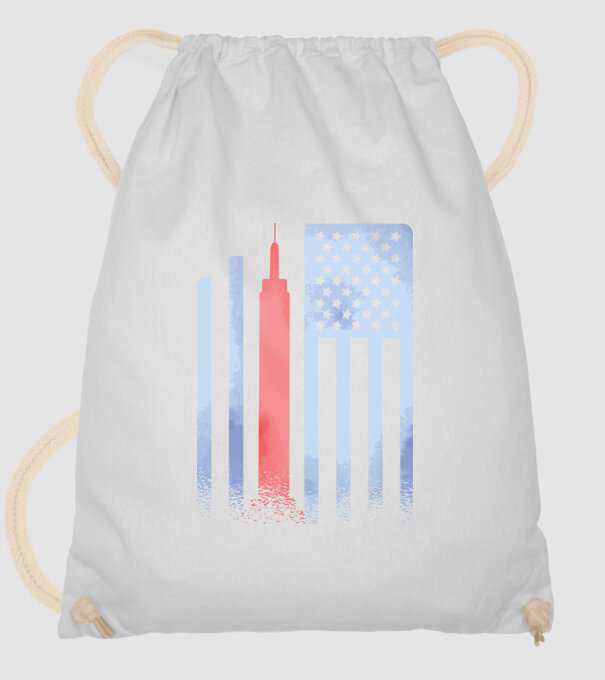Usa Empire State Building model alb pe tricou