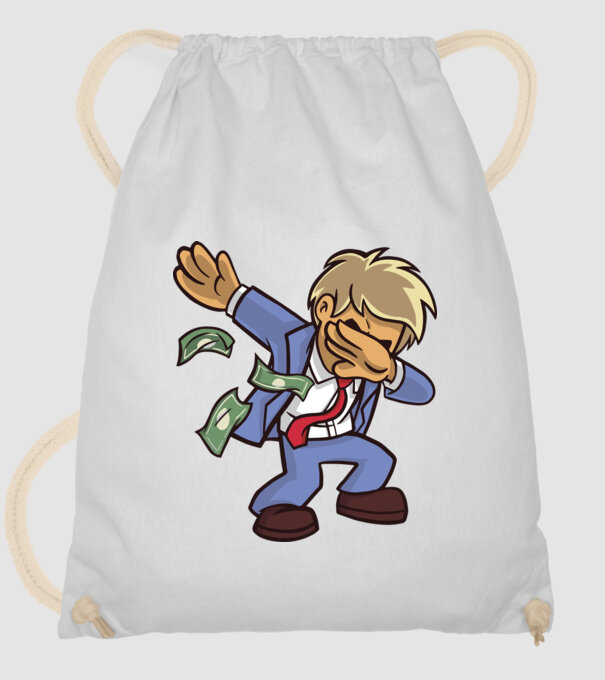 Om de afaceri DAB model alb pe tricou