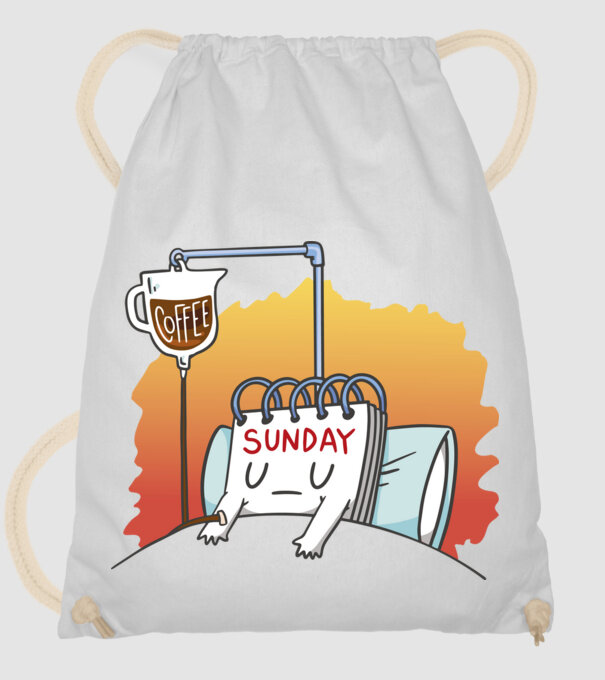 Oboseala de duminică model alb pe tricou