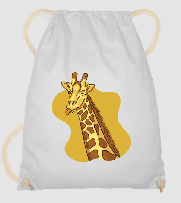 Girafă amuzantă model alb pe tricou