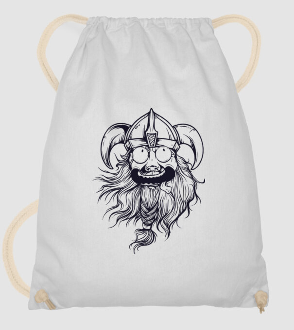 Viking model alb pe tricou