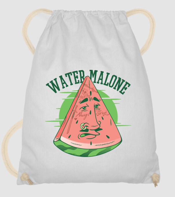 Water Malone model alb pe tricou