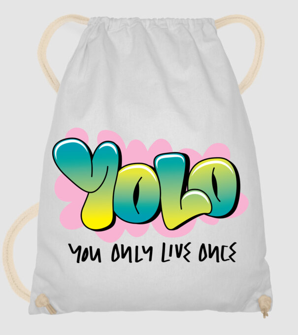 YOLO - You only live once model alb pe tricou