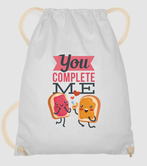 'You Complete Me Tricou drăguț pentru Valentine''s Day' model alb pe tricou