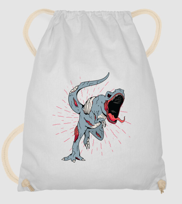 T-rex Zombie model alb pe tricou