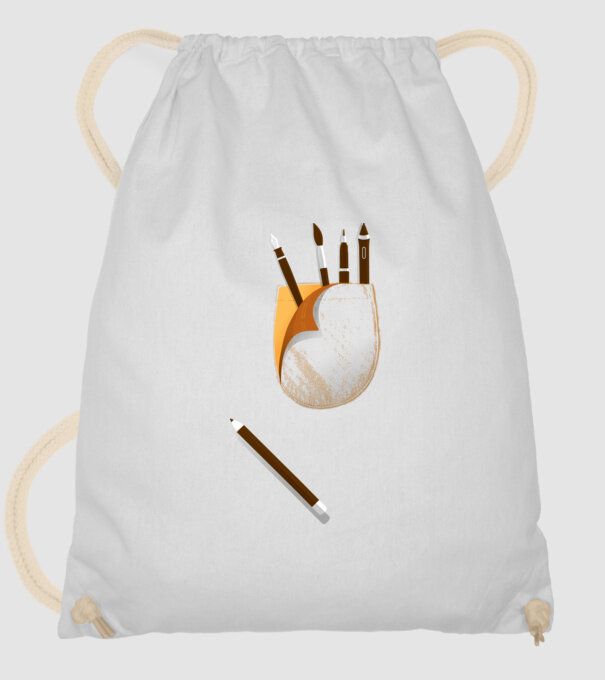 Designer buzunar model alb pe tricou