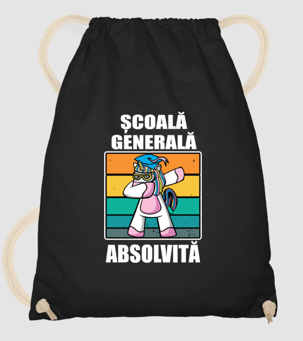 Absolvită școală generală model negru pe tricou