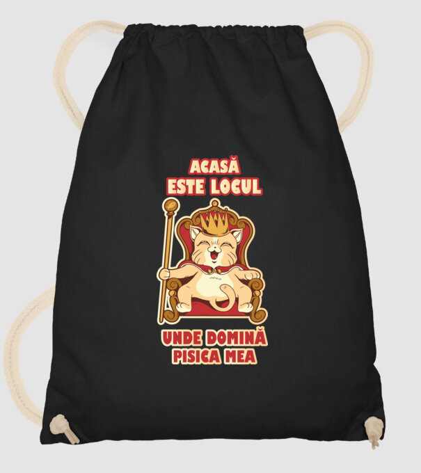 acasă este locul unde domină pisica mea model negru pe tricou