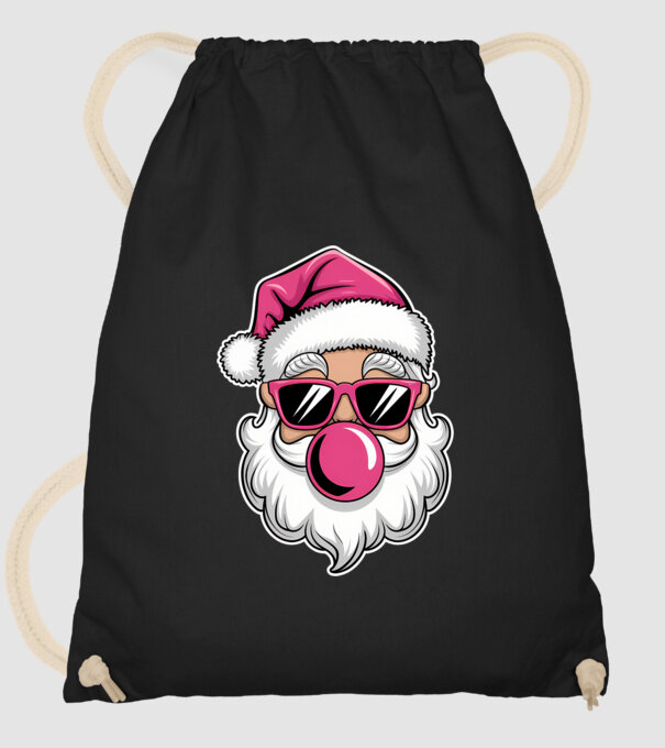 Bubble gum Santa 2 model negru pe tricou