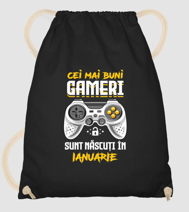 cei mai buni gameri sunt născuți în ianuarie model negru pe tricou