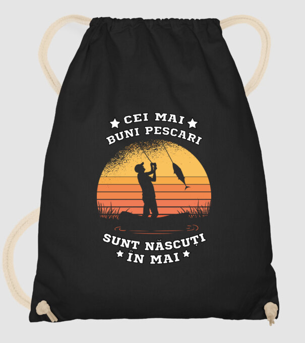 Cei mai buni Pescari sunt născuți în Mai model negru pe tricou