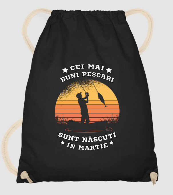 Cei mai buni Pescari sunt născuți în Martie model negru pe tricou