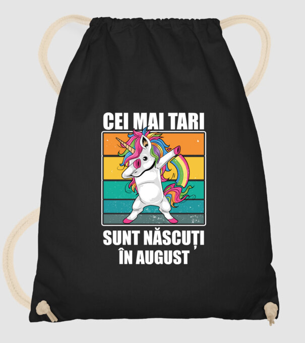 Cei mai tari sunt născuți în august model negru pe tricou