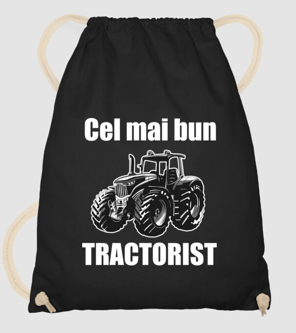 Cel mai bun tractorist model negru pe tricou