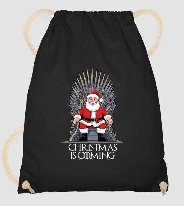 Christmas is Coming Negru model negru pe tricou