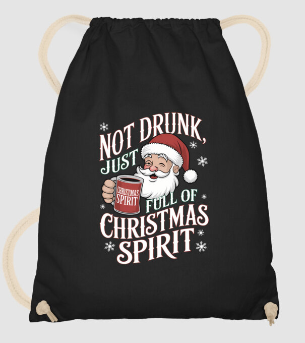 Christmas Spirit Santa model negru pe tricou