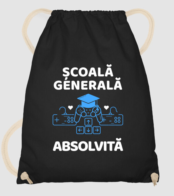 Școală generală absolvită model negru pe tricou