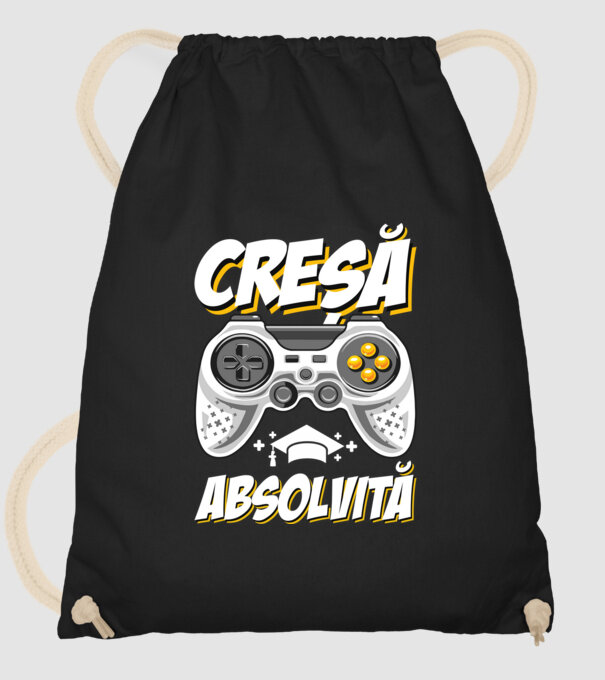 Gameri şcoală Creșă  model negru pe tricou