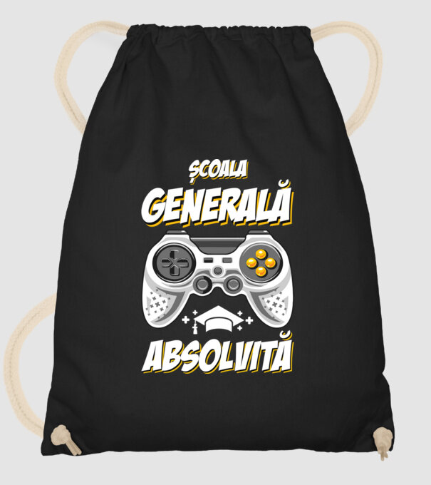 Gameri şcoală școală generală model negru pe tricou