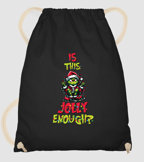 Is this jolly enough Grinch model negru pe tricou