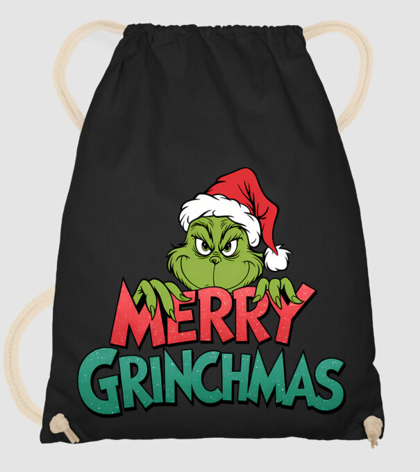 Merry Grinchmas model negru pe tricou