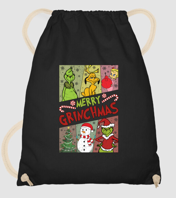 Merry Grinchmas - Grinch model negru pe tricou