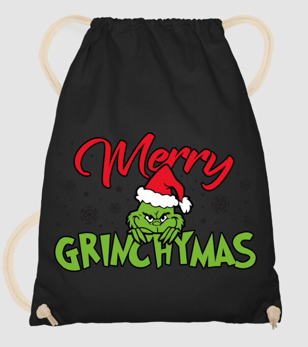 Merry Grinchymas - Grinch model negru pe tricou
