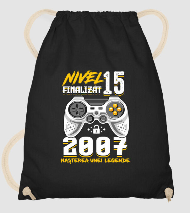 Nivel 15 finalizat. 2007 nașterea unei legende model negru pe tricou